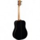 Lâg T100D-BLK - Guitare acoustique table cèdre massif noir