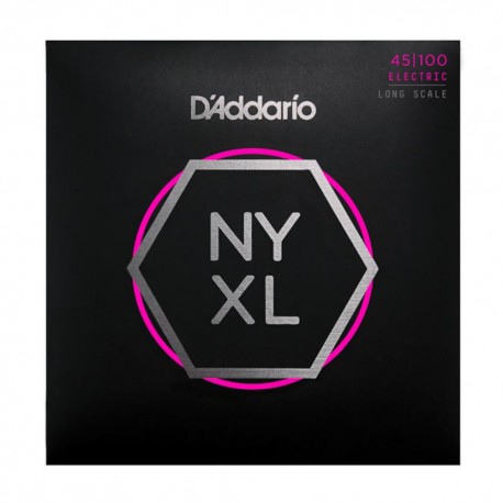 D'Addario NYXL45100 - Jeu de cordes NYXL 45-100 pour basse électrique