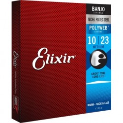 Elixir 11650 - Jeu de cordes à boucle 10-23 pour banjo