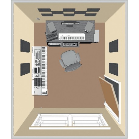 Primacoustic LONDON-8-N - Kit de traitement acoustique pour 9 m² noir