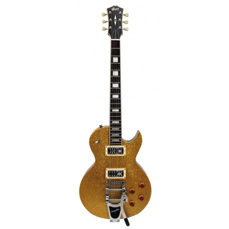 Cort CRBVT-GS - Guitare electrique gold avec bigsby type LP