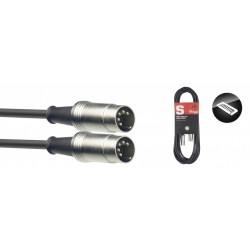 Stagg SMD2 - Câble MIDI DIN/DIN (m/m) 2 m connecteurs en métal