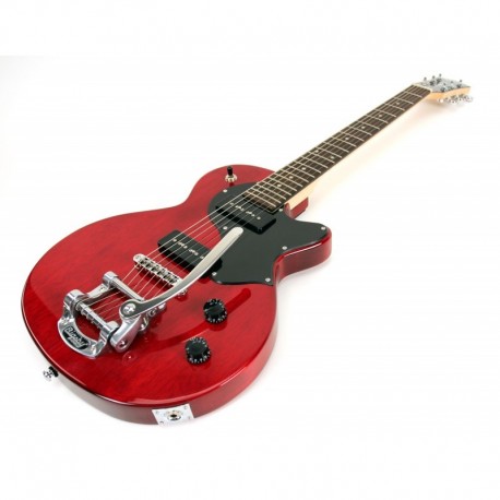 Cort SUNSETJR-WR - Guitare electrique wine red avec bigsby