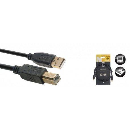 Stagg NCC1-5UAUB - Câble USB 2.0 USB A/USB B (m/m) 15 m