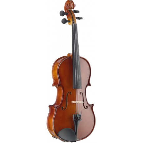 Stagg VN-12-EF - Violon 1/2 en érable massif avec touche en ébène et étui semi-rigide