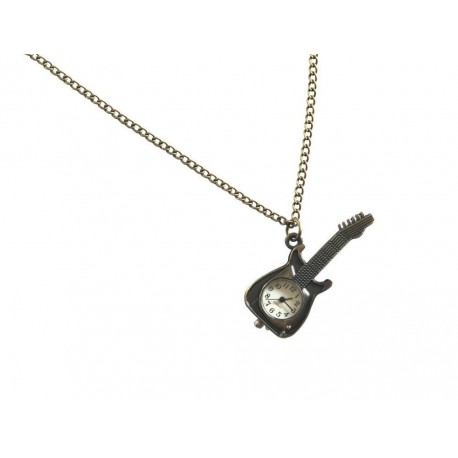 Gewa 980108 - Pendentif guitare avec montre