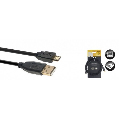 Stagg NCC3UAUCB - Câble USB 2.0 Série N - micro USB B mâle / USB A mâle
