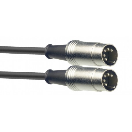 Stagg SMD6 - Câble MIDI DIN/DIN (m/m) 6 m connecteurs en métal