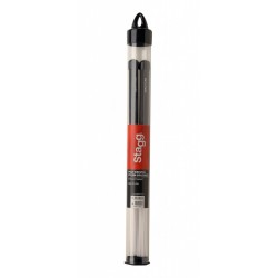 Stagg SBRU10-RN - Balais multibrin en nylon avec revêtement du manche en caoutchouc noir