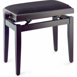 Stagg PB05-RWM-VBK - Banquette de piano palissandre mat avec pelote en velours noir