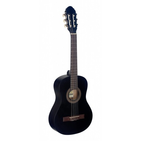 Stagg C410 M BLK - Guitare classique 1/2 noire avec table en tilleul