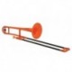 Pbone 700647 - Trombone tenor Sib ABS Orange Avec housse et embouchure plastique