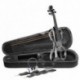 Stagg EVN X-4/4 MBK - Pack violon électrique 4/4 avec violon électrique noir métallique étui semi-rigide et casque