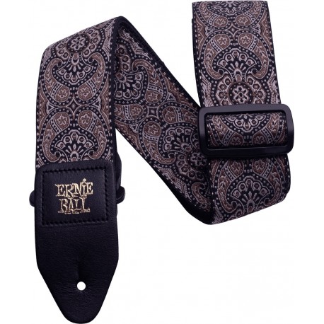 Ernie Ball 4163 - Courroie Jacquard Gold and Black paisley