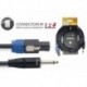 Stagg NSP10SP15R - Câble professionnel haut-parleur, série N: 2x 1,5mm2 - SpeakON / Jack - 10m