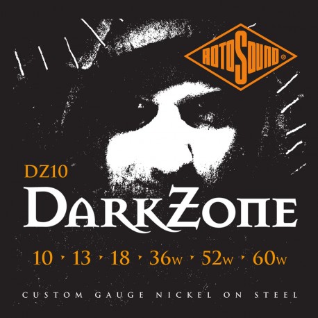 Rotosound DZ10 - Jeu de cordes Dark Zone 10-60 pour guitare électrique
