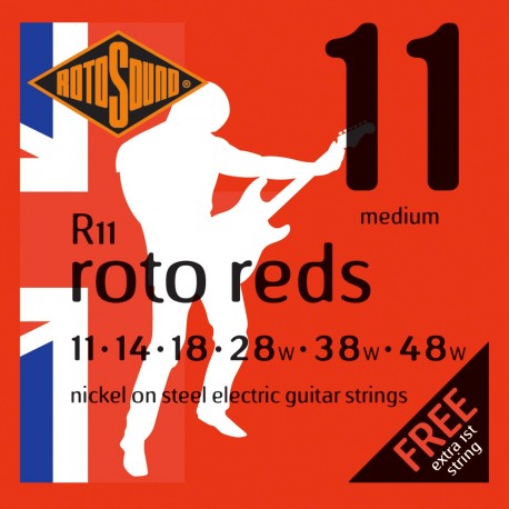Rotosound R11 - Jeu de cordes nickel 11-48 pour guitare électrique