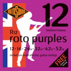 Rotosound R12 - Jeu de cordes nickel 12-52 pour guitare électrique