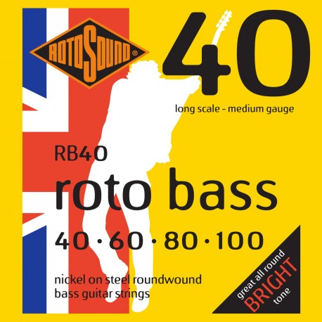 Rotosound RB40 - Jeu de cordes pour basse 40-100