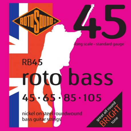 Rotosound RB45 - Jeu de cordes pour basse 45-105