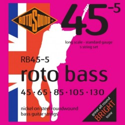 Rotosound RB45-5 - Jeu de cordes pour basse 5 cordes 45-130