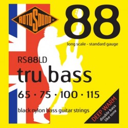 Rotosound RS88LD - Jeu de cordes nylon noir pour basse 65-115 (équivalent 45-105)