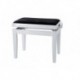 Gewa 130020 - Banquette Piano DeLuxe Blanc mat Assise noire