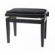 Gewa 130000 - Banquette Piano DeLuxe Noir mat Assise noire