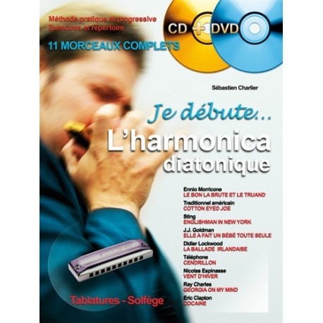 Sébastien Charlier - Je Débute l'Harmonica - Recueil + CD + DVD