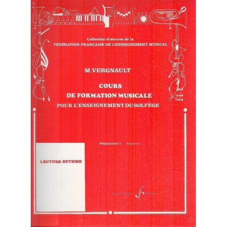 Michel Vergnault - Formation Mus Pour L'Enseignement Du Solfege Prep2 - Recueil