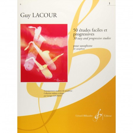 Gérard Billaudot GB15491B - Guy Lacour - 50 Etudes Faciles & Progressives - Volume 1 - Recueil