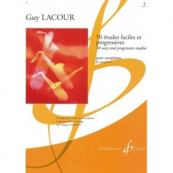 Gérard Billaudot GB15492B - Guy Lacour - 50 Etudes Faciles & Progressives - Volume 2 - Recueil