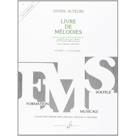 Gérard Billaudot GB4660 - Jean-Clément Jollet - Livre De Melodies Volume 2 - Recueil