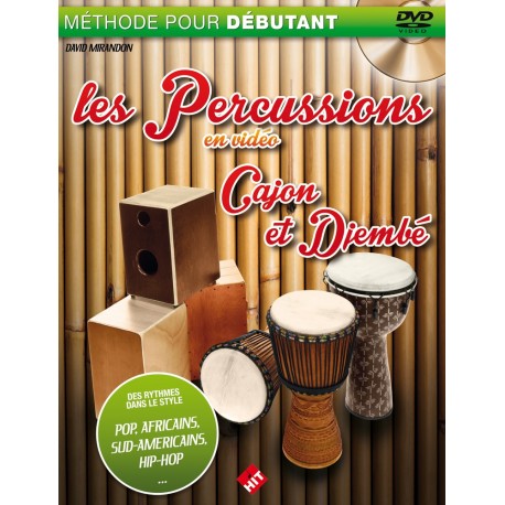 David Mirandon - Les Percus en Vidéo, cajon et djembé -nouvelle ed - Recueil + DVD