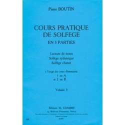 Pierre Boutin - Cours pratique de solfège Vol.3 - Recueil