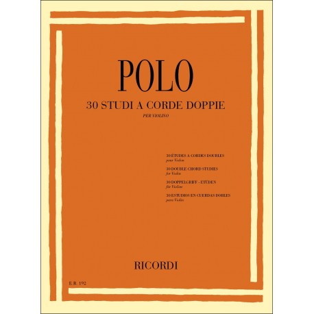 Enrico Polo - 30 Studi a corde doppie Violin - Recueil