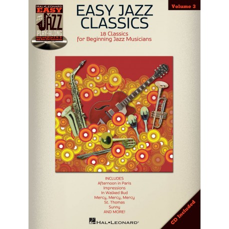 Easy Jazz Classics Flute, Violin, Guitar, Clarinet, Trumpet, Saxophone, Trombone, Chords - Recueil + CD
