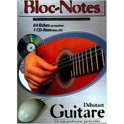 Bloc notes guitare ; débutant - Denis Roux - Coup De Pouce - Livre