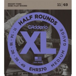 D'Addario EHR370 - Jeu de cordes Half Round 11-49 pour guitare électrique