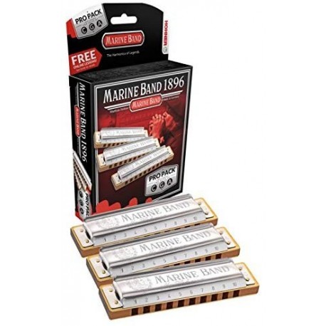 Hohner M1896XP - Pack de 3 harmonicas Marine Band C G A