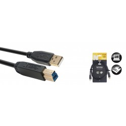 Stagg NCC1.5U3AU3B - Câble USB 3.0 Série N - USB A mâle / USB B mâle