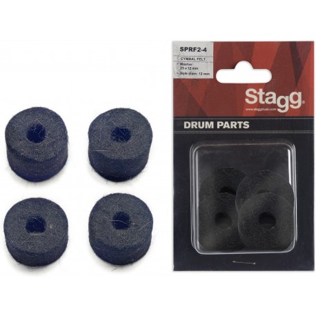 Stagg SPRF2-4 - 4 x rondelles en feutre pour tilteur de charleston (en emballage blister)