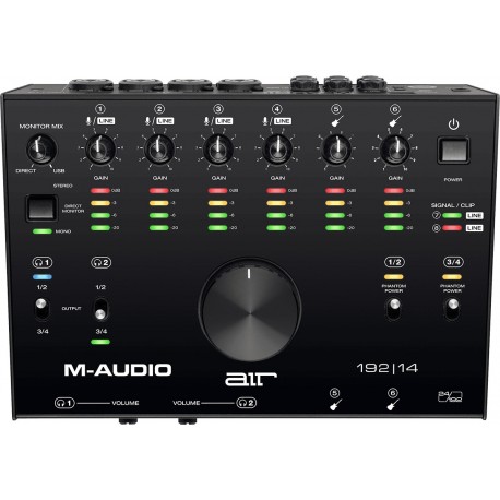 M-Audio AIR192X14 - Interface Son USB-C et USB-A 8 entrées 4 sorties + MIDI