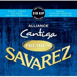 Savarez 510AJP - Jeu de cordes Alliance-Cantiga Premium Bleu tirant fort pour guitare classique