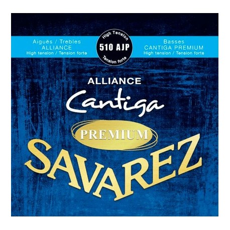 Savarez 510AJP - Jeu de cordes Alliance-Cantiga Premium Bleu tirant fort pour guitare classique