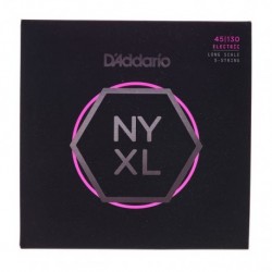 D'Addario NYXL45130 - Jeu de cordes NYXL 45-130 pour basse électrique 5 cordes