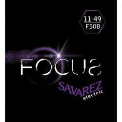 Savarez F50B - Jeu de cordes Focus Stainless Steel .011-.049 pour guitare électrique