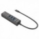 Lindy - Adaptateur USB 3.1 type C mâle vers 1x Ethernet Gigabit RJ45 et 3x USB 3.0