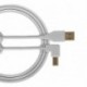 Udg U 95006 WH - Câble UDG USB 2.0 a-b White Coudé 3m
