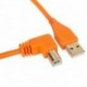 Udg U 95006 OR - Câble UDG USB 2.0 a-b Orange Coudé 3m